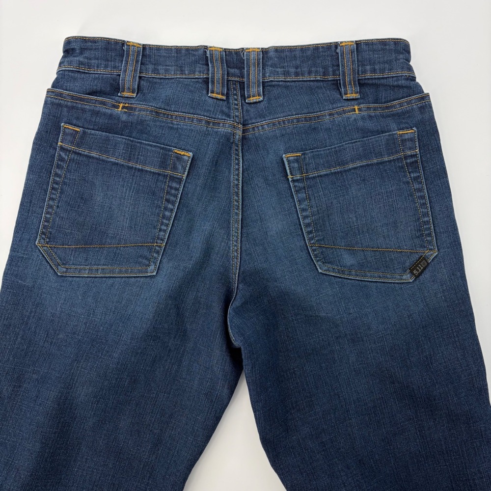 5.11 Tactical Defender-Flex Jean Regular Fit Stretch Dark Wash EDC Utility 30x28 - Picture 7 of 12